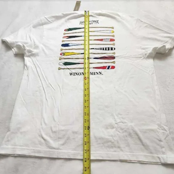 New mens  XL J Crew x Sanborn Canoe Company x Merrimack paddle t-shirt USA made - Picture 8 of 11